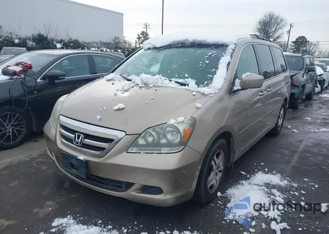 2007 Honda Odyssey Ex-L z USA, uszkodzony, nr VIN 5FNRL387X7B102662